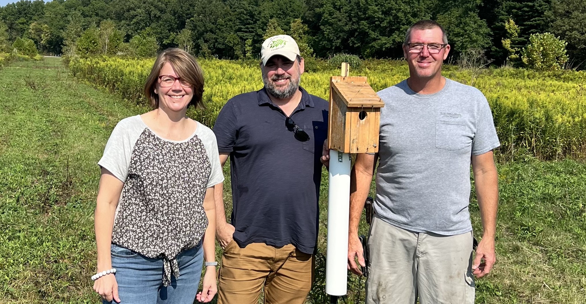 left to right, Gwynne Dilbeck, Ryan Homsher, and Frank Bucy.