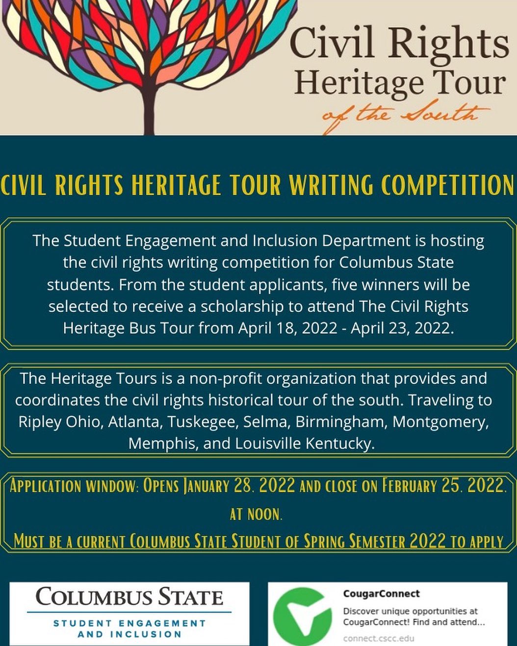 The Civil Rights Heritage Tour poster.