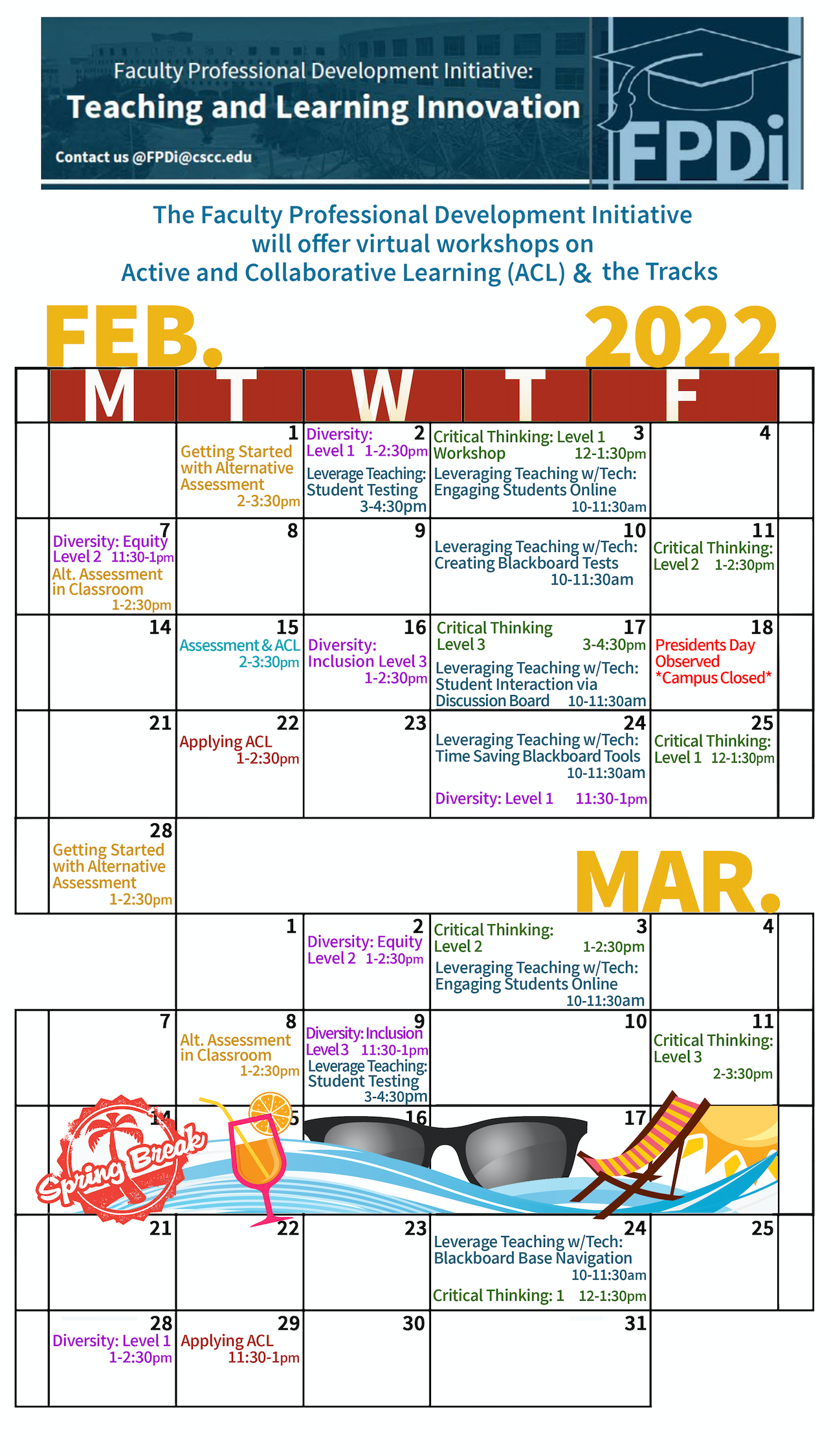FPDi Spring Semester scheduled Columbus State Community College