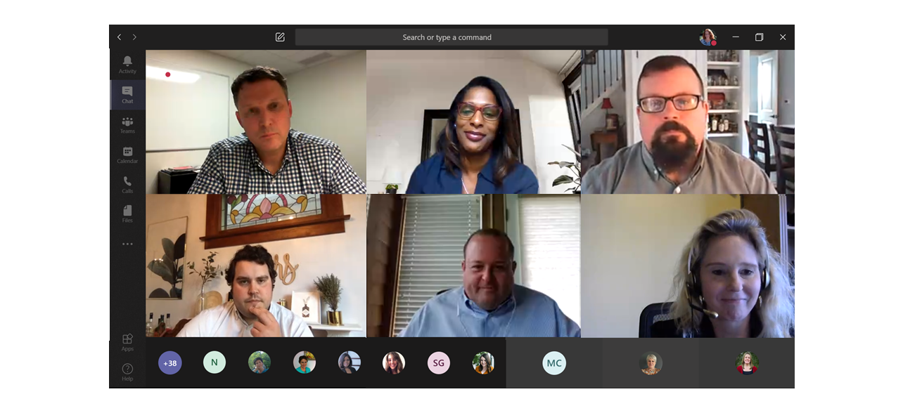 A screen shot of the panel during the virtual event.