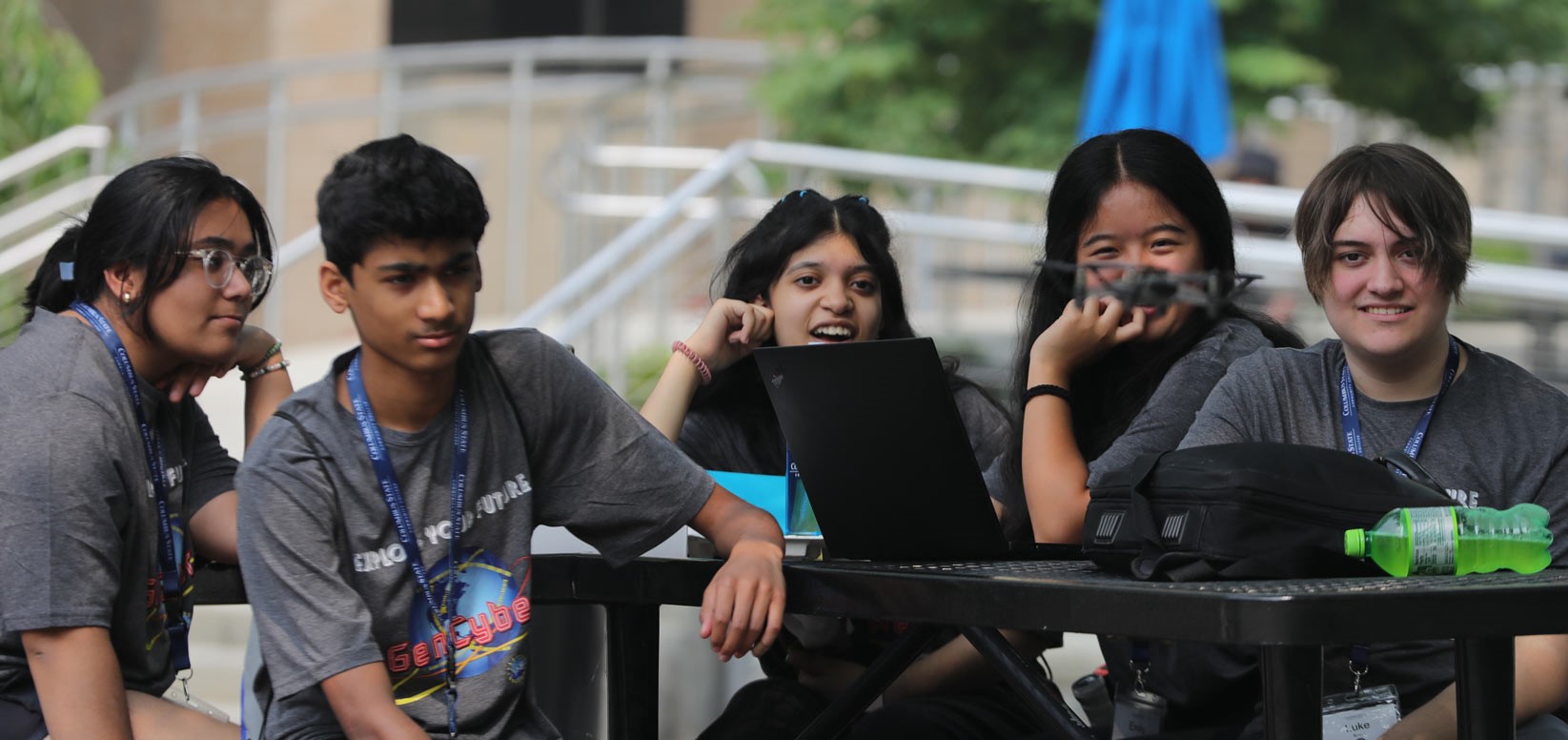 five of the roughly 100 high area school students attending the Explore Your Future Summer Camps on the Columbus Campus in June.