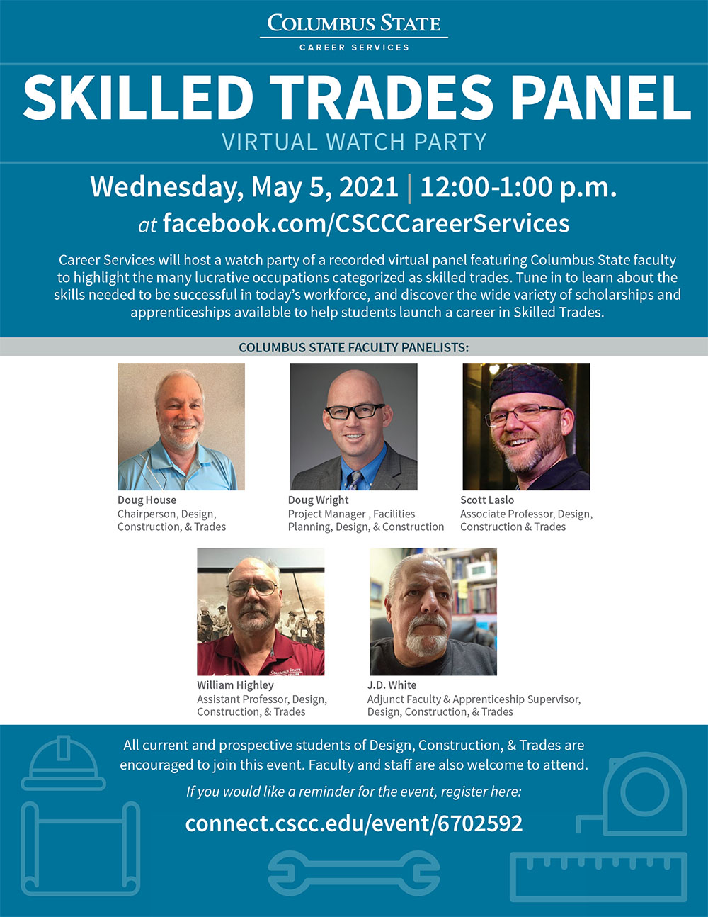 The poster for the Skilled Trade Panel event.