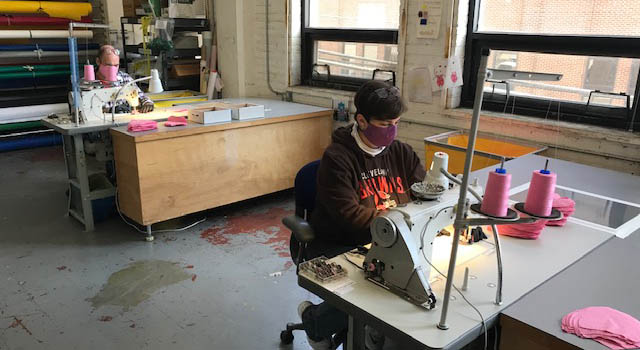 The Manufacturing Extension Partnership at Columbus State is working with custom mascot producer Costume Specialists to convert its business model to protective mask production.
