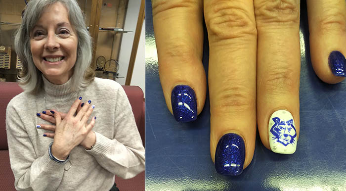 Photo of Kelly Simons' fingernails