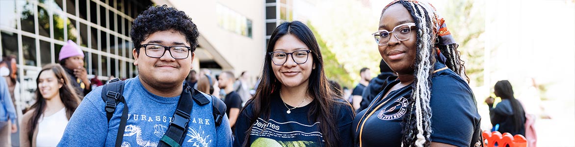 photo of three students